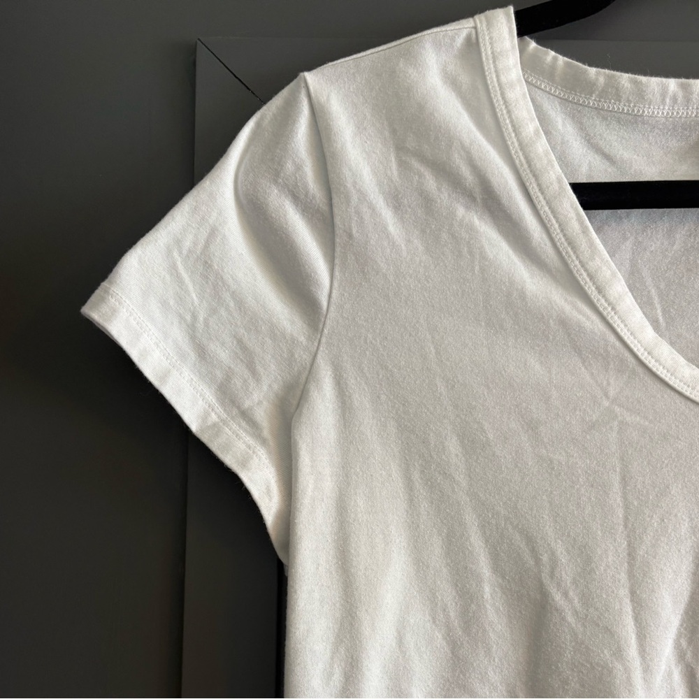 Wild Fable Cream V-Neck Crop Top - Picture 3 of 4